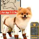 Dog Suspender Boots, Outdoor Anti Dust Pants with Shoes for Dogs, Adjustable Anti Slip Paw Protector Booties for Small & Medium Dogs(M)