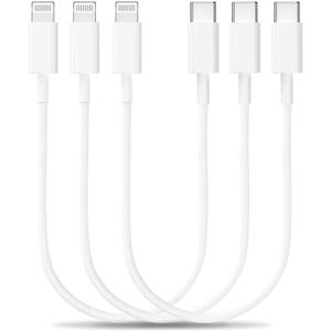 [Apple MFi Certified] Short USB-C to Lightning Cable (2Pack 0.6FT), iPhone Fast Charger Cable USB-C Power Delivery Charging Cord High Speed Data Sync for iPhone 14 13 12 11 Pro XS XR X 8 iPad Airpods