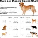 Washable Dog Diapers Male Large, Premium Belly Bands for Dogs Reusable, Pack of 3, High Absorbing Large Puppy Diapers n Incontinence or Excitable Urination and Training(L)