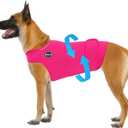 Dog Anxiety Vest, Skin-Friendly Thunder Jacket for Dogs, Dog Calming Shirt for Thunder, Fireworks, Vet Visits and Separation - Keep Pet Calm Without Medicine, Fit for  Dogs (Hot Pink) XL