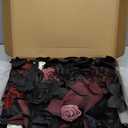 Ling's Moment 5FT Black Burgundy Artificial Flower Garland Fake Rose Leaves Floral Garland Arch Flowers Vine for Wedding Party Backdrop Decor Mantel Home Table Centerpieces Wall Decorations