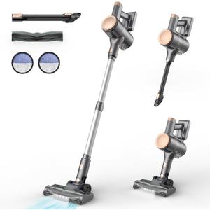 N8 Cordless Vacuum Cleaner,Lightweight Stick Vacuum with Powerful Suction,2200mAh Battery,40 Mins Runtime,Self-Standing,Rechargeable Vacuum Cleaners