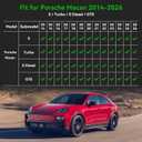 For Porsche Macan Floor Mats 2026 2014-2025,Car Mats for Porsche Macan S/Turbo/S Diesel/GTS All Weather Floor Mats Cargo Liner Accessories 2014-2026