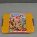 Klever Kits Construction Sensory Bin for Toddlers with Glow in The Dark Stones, Sandbox with Lid Castle Building kit, Preschool Learning Activities Gifts for Boys Girls Age 3+ by JOVA