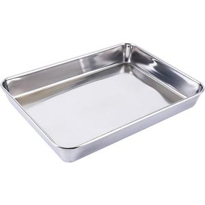 Sheet Pan,Cookie Sheet,Heavy Duty Stainless Steel Baking Toaster Oven Jelly Roll Pan,Deep Edge,Superior Mirror Finish, Dishwasher Safe (16x12.5x2.35 inch)