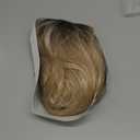 Short Wavy Blonde Wigs ombre for white women medium length wolf -tail wave wig with bangs Synthetic wig Highlight for white Women (Blonde Mixed 3165)