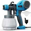 Tilswall Paint Sprayer, Lightweight Spray Paint Tool with 1000ml Container, High Power Electric Sprayer, 4 Nozzles & 3 Patterns, Easy to Clean Paint Sprayer for House Painting, Fence, Cabinet, DIY (Blue)