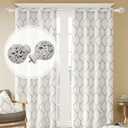 Heavy Duty Curtain Rods 36 to 88 inches (3-7.3 ft)1-Inch Diameter Adjustable Drapery Rod with Decorative Openwork Carved Leaf Finials, Weathered White Curtain Rods for Living Room & Bedroom