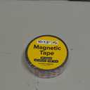 X-bet MAGNET Magnetic Strips - 1 Inch x 25 Feet Magnetic Tape Roll - Blank Write On Magnets - Sticky Labels and Stickers - Writable Flexible Magnet Sheet for Whiteboards, Refrigerator and Crafts (Large)