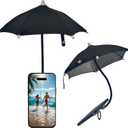 ELEBOX Phone Umbrella for Iphone Sun Shade Shield, Magnetic Mini Phone Umbrella with Bendable Design & Rotatable Phone Ring, Anti-Glare Outdoor phone Shade for iPhone/Android/iPad/Kindle/Laptop/Camera
