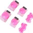 BOSONER Kids/Youth Knee Pads Elbow Pads Wrist Guards Set for 3-15 Years, Child Protective Gear Set for Roller Skates, Cycling, BMX Bike, Skateboard, Inline Skating, Scooter Riding Sports (Pink)