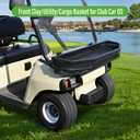 10L0L Golf Cart Club Car DS/Precedent Front Cargo Basket Clay Outer Utility with Mounting Brakets for Gas & Electric Golf Carts, Heavy-Duty Steel Drop Mesh Storage Rack