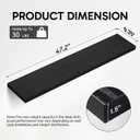 BAYKA Black Floating Shelves 47.2in, Set of 2, Wall Mounted for Wall Decor