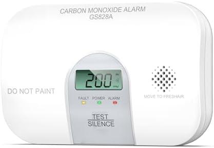 Siterwell Carbon Monoxide Detectors, 10 Year Product Life CO Detector with LCD Digital Display and Sound Warning, ETL Listed, Carbon Monoxide Detectors Battery Operated for Home School Office, 1-Pack