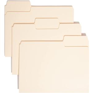 Smead SuperTab Heavyweight File Folder, Oversized 1/3-Cut Tab, Letter Size, Manila, 50 Per Box (10401)