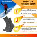 Polar Extreme Thermal Hiking Socks Cushioned, Insulated, Warm para Boots, Men & Women, One Size Fits Most 6-12, 2-Pack