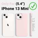 AOTESIER Magnetic for iPhone 13 Mini Case, [Compatible with MagSafe][Military Shockproof Protection] Silicone Case with Soft Microfiber Lining, Camera & Screen Protection 5.4 inch, Chalk Pink