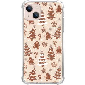 Brown Gingerbread Christmas Trees Case Compatible with iPhone 14 Plus, Cute Christmas Festival Case for iPhone 14 Plus, Cool TPU Bumper Phone Case Cover