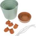 BESPORTBLE 5Pcs Self Watering Planter Easy Plant Care for Indoor Balcony Use Space Saving Flower Pots for Home Office Garden Decoration