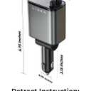 LISEN Retractable Car Charger, Gifts for Him Her, Cars Adapter USB C Fast Charger, Car Accessories Gadgets for Men Women Travel Essentials Gift for iPhone 17e 16 15 14 13 12 Pro Max, Samsung S26 S25 (Grey)