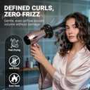 Universal Hair Diffuser for Blow Dryer - Fits All 1.4-2.4 inch Dryers, Professional Ionic Diffuser Attachment for Curly/Wavy Hair, Reduces Frizz & Enhance Curls, Lightweight, Travel-Friendly (Black)