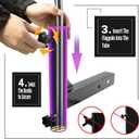 Anley Universal Car Hitch Mount Flagpole Holder - Compatible with Standard 2 Inch Hitch Receiver for Truck, Jeep, Van & RV - Vehicle Rear Flag Pole Mounting Bracket - Fit Flagpole of 1 to 2 in (Black)