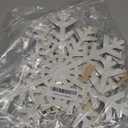 Cenkaiyang 4 Pcs Wooden Snowflake Wall Decor - 3 Sizes Large Wooden Snowflake Hanging Plaques Decor for Xmas Winter Decor