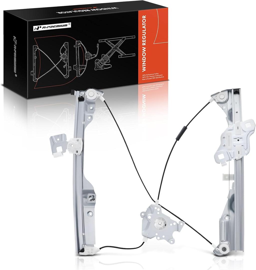 A-Premium Power Window Regulator Front Driver Side, Without Motor | Compatible with Infiniti G35 2003 2004 2005 2006 2007, Coupe Only, Replace# 80721AM803