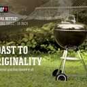 Weber Original Kettle Charcoal Grill, 18-Inch, Black Classic Outdoor BBQ Grill with OneTouch Cleaning System & Precise Temperature Control Dampers