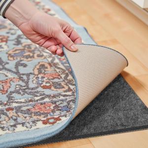 Waterproof Rug Pad, Thick 9x12 Ft Under Area Rug Carpet Pad, Non Slip Rug Pads for All Floors and Hardwood Floors Finishes, Keep Carpets in Place Soft and Prevent Rug from Wrinkling or Buckling