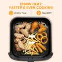 Sweetcrispy Air Fryer 4 Quart with Window, 1500W Digital Airfryer with 8 Presets, 60-Min Timer, Max 400F, Auto Shut Off & Nonstick Dishwasher Safe Basket, Shake Reminder for Small Kitchen
