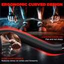 TEEMOO Olympic EZ Curl Barbell Bar, 47" Curl Bar with 2 Spring Collars, Curling bar for Weight Lifting, Squat, Hip Thrusts, Biceps, 500lb Weight Capacity, E-Coat Finish for 2 inch Weight Plates (Black)