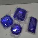 4 Pack Jewel Ornaments 3.9"- 6.2" Acrylic Rectangle Jewel Hanging Decors Christmas Tree Hanging Ornaments Glitter Xmas Rectangle Gemstones for Wedding Holiday Party Decor (Blue)