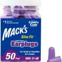 Mack's Slim Fit Soft Foam Earplugs, 50 Pair - Small Ear Plugs for Sleeping, Snoring, Traveling, Concerts, Shooting Sports & Power Tools | Made in USA