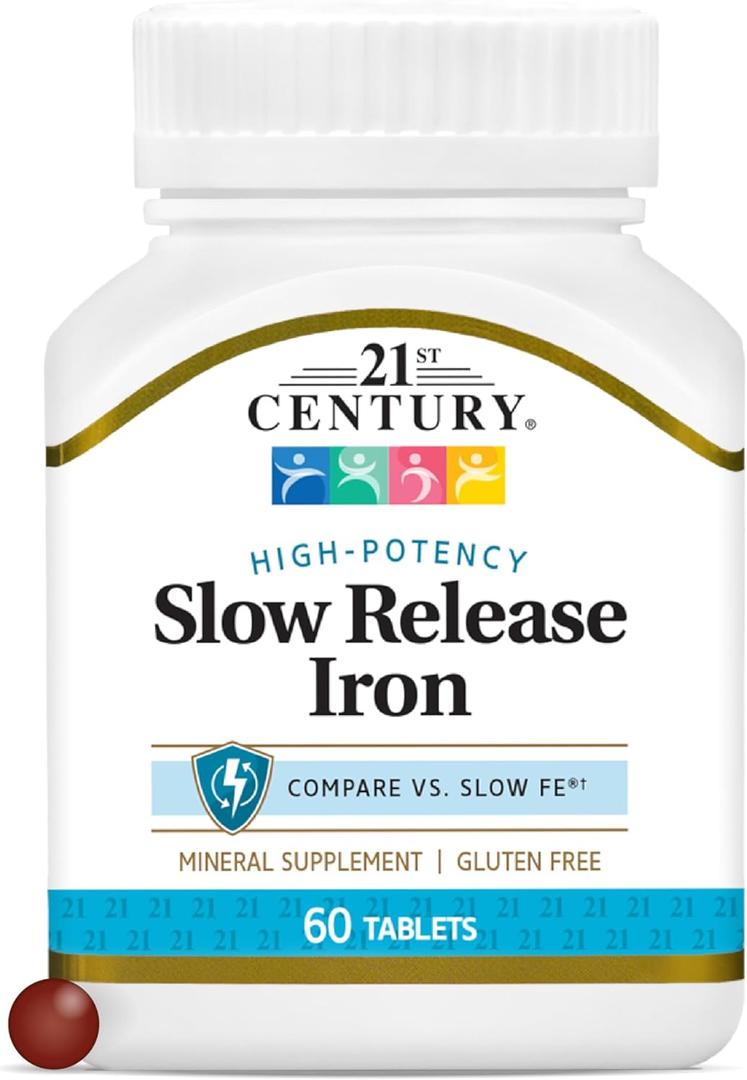 21st Century Slow Release Iron Tablets, 60 Count
