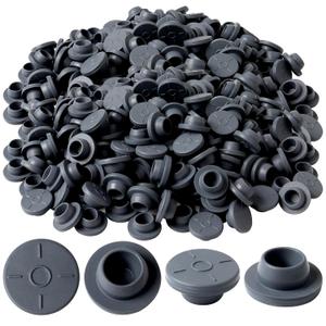 Ira Pollitt 250 Pieces 20mm Vial Rubber Stoppers Mushroom Self Healing Injection Ports Solid Seal for Glass Vial and Liquid Culture Jars