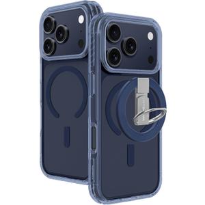 AMAZINGthing for iPhone 17 Pro Max [Titan Pro Case Grip Ring Set]. Designed for MagSafe Accessories, 12FT Drop Proof, Magnetic Phone Cover, Anti-Yellowing, Transparent, Blue