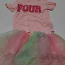 FIOMVA Toddler Girl Birthday Outfit Two Three Four Five Six Birthday Shirt+Tutu Tulle Skirt Little Girl Birthday Clothes (4-5 Years, Number Four Pink)