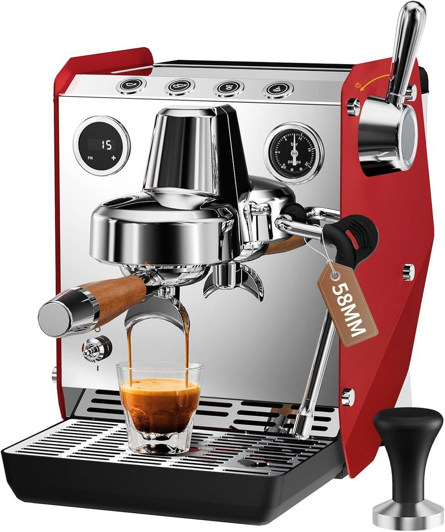 15Bar Semi-Automatic Espresso Machine with Milk Frother Steam Wand