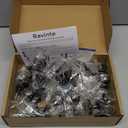 Ravinte 30 Pack 1-1/4 Inch Matte Black Round Kitchen Cabinet Knobs,Zinc Solid Drawer Pulls,Cabinet Handles for Cupboard, Dresser, Closet and Bathroom, Modern Cabinet Hardware for Cabinets