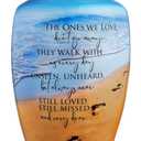 Cremation Urn for Human Ashes for Women & Men - Decorative Funeral Urn for Ashes Printed Memorial Urns for Male & Female - Honor Your Loved One with Burial Urns Ocean Blue, Large