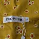 ECOWISH Women's Button Up Shirt - Peter Pan Collar Frilled Short Sleeve Summer Tops Casual Cotton Retro Floral Blouse
M