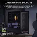 CORSAIR Frame 5000D RS Modular High Airflow Mid-Tower PC Case 4X Pre-Installed RS Fans, InfiniRail Fan Mounting System, GPU Anti-Sag, ASUS BTF, MSI Project Zero, Gigabyte Project Stealth Black