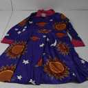 Halloween Women's Planets Stars Moon Solar System Dress Cosplay Costume A-Line Dress XL, Dark Blue 