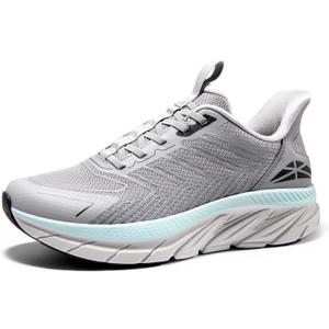 Men's Slip On Walking Shoes Running Comfortable Tennis Breathable Non Slip Athletic Gym Workout Cross Training Fashion Sneakers (9, Grey)