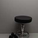 KKTONER PU Leather Round Rolling Stool with Foot Rest Swivel Height Adjustment Spa Drafting Salon Tattoo Work Office Massage Stools Task Chair Small (Black)