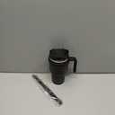 ALOUFEA 20 oz Insulated Coffee Mug Tumbler with Handle, Stainless Steel Travel Mug Tumbler with Lid and Straw,Double Wall Vacuum Leak Proof Ice Coffee Thermal Cup, Black