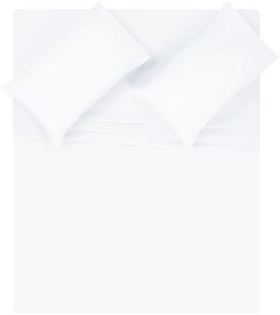 MyOwn Full Size Sheet Set - Double Brushed Microfiber Full Size Bedding Set, 4 Piece Deep Pocket Full Size Sheet - Ultra Soft, Wrinkle Free, Quick Dry, Easy Care Full Size Sheets - White