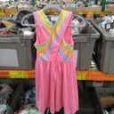 Backless Pink Dress With Inner Shorts, Size 12Y-13Y