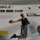 SKLZ Pro Mini Indoor Basketball Hoop with Ball, Over the Door, Shatter-Proof Backboard, Spring-Action Break-Away Steel Rim, Great for Home, Dorm Room, and Office